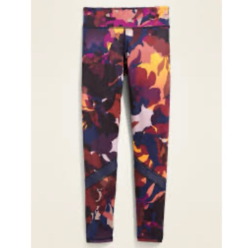 Old Navy Mid-Rise Go-Dry Camo Mesh-Trim
Leggings